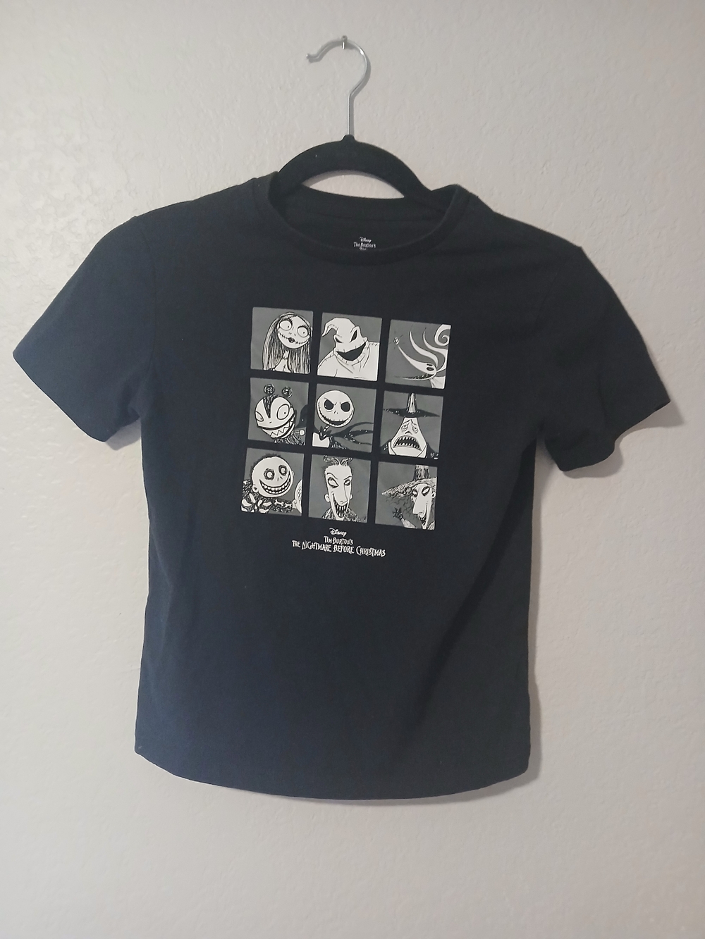Disney Black The Nightmare Before Christmas Character Grid Tee